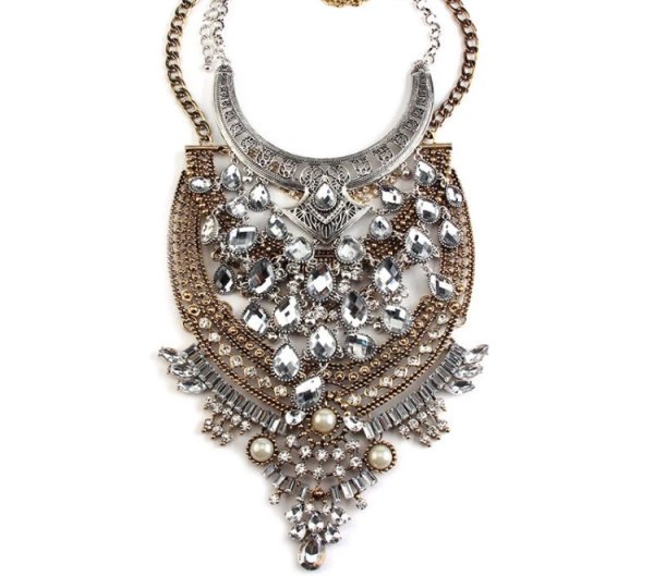 Объемное ожерелье на шею с кристаллами Swarovski — изображение 2