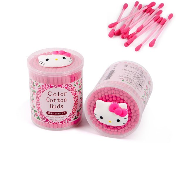 Ватные палочки Sanrio Hello Kitty розового цвета 150 шт