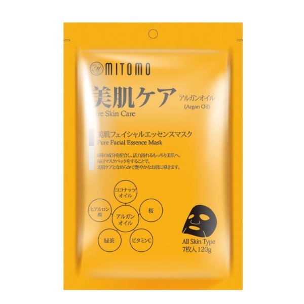 Mitomo премиальная маска для лица с аргановым маслом - 7 шт — изображение 3