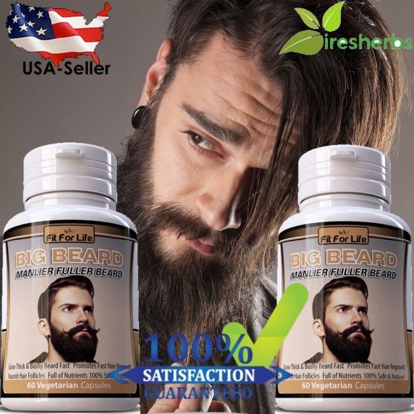 Биодобавка для роста бороды и усов Big Beard 60 капсул — изображение 3