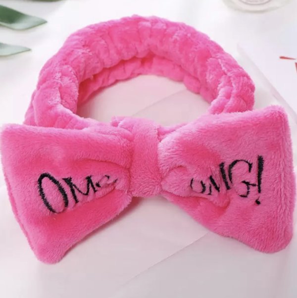 Розовая повязка для волос OMG mega hair band