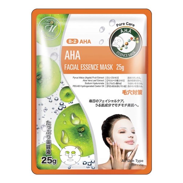 Тканевая маска для лица Mitomo AHA essence mask - 25 мл — изображение 5