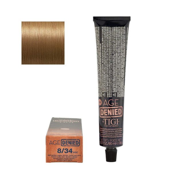 TIGI Copyright Colour Age Denied 8/34 Light Golden Copper Blonde крем-краска для седых волос - 90 мл — изображение 2