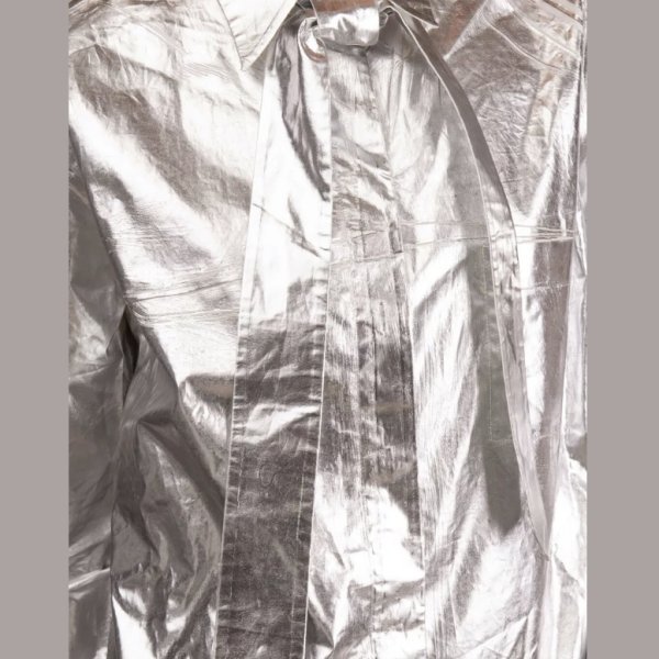 Серебряная рубашка Mm6 Maison Margiela 42 М — изображение 8