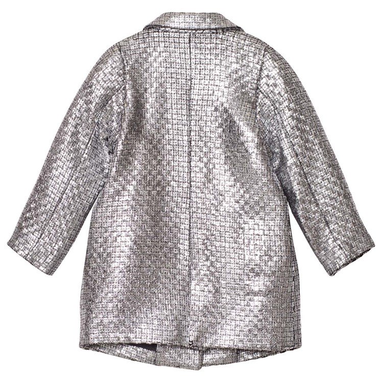 Серебряное детское пальто MSGM - 12 Y — изображение 2