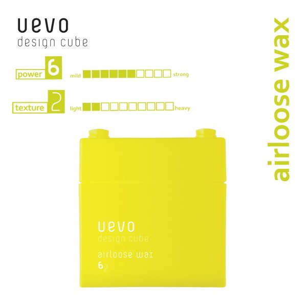 UEVO DESIGN CUBE AIRLOOSE WAX  Воск для волос средней степени фиксации - 80 г — изображение 2