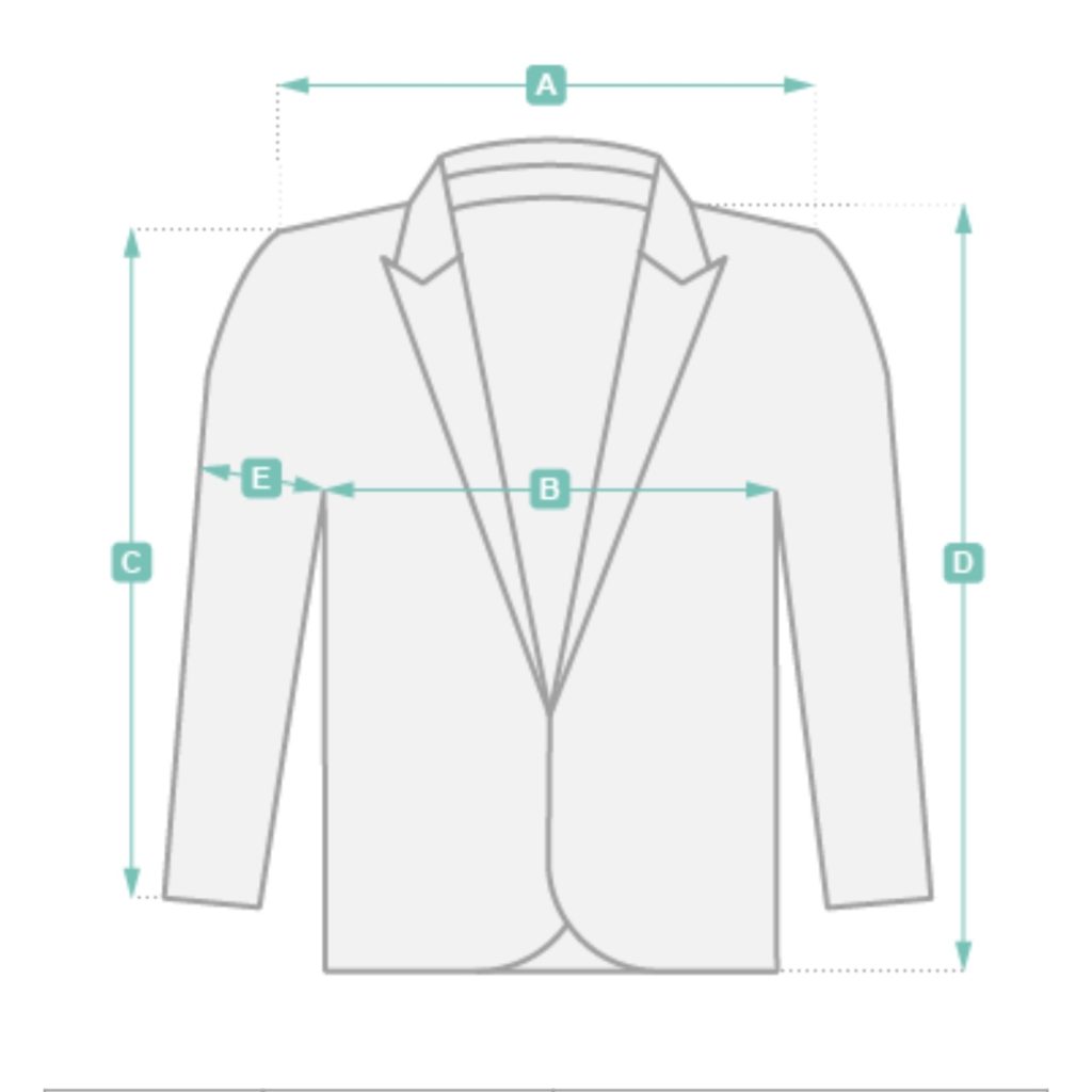 Размеры пиджака мужского