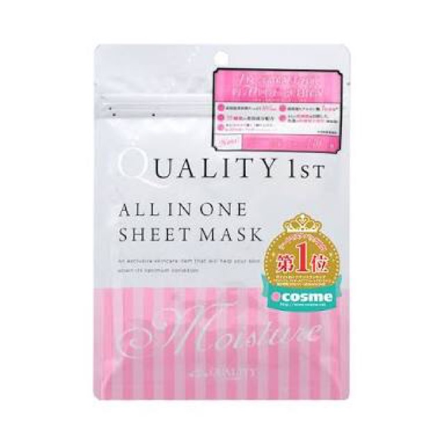 Moisture mask sheet. Quality first тканевая маска all in one Sheet Mask Moisture. Японские маски для лица quality 1st. Quality 1st маска для лица. Quality first косметика.