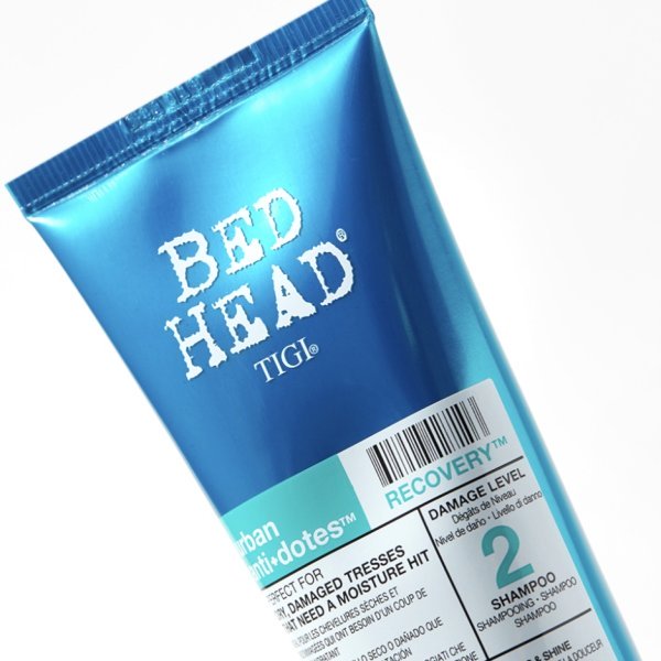 Шампунь для поврежденных волос уровень 2 TIGI Bed Head Urban Anti dotes 2 Recovery 75мл — изображение 6