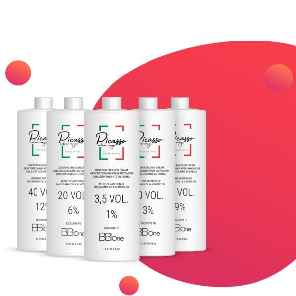 Оксидант крем проявитель BBOne Picasso Colour Range 1 % - 1000 мл — изображение 2