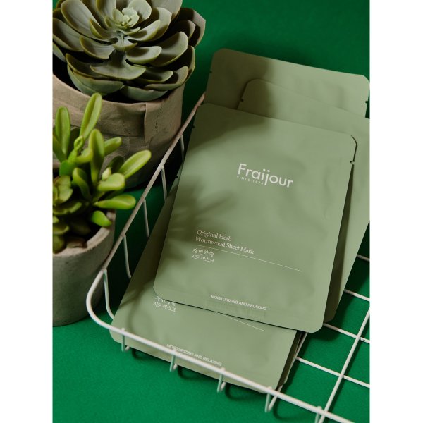 Evas Fraijour Original Herb Wormwood Sheet Mask тканевая маска для лица с полынью — изображение 11