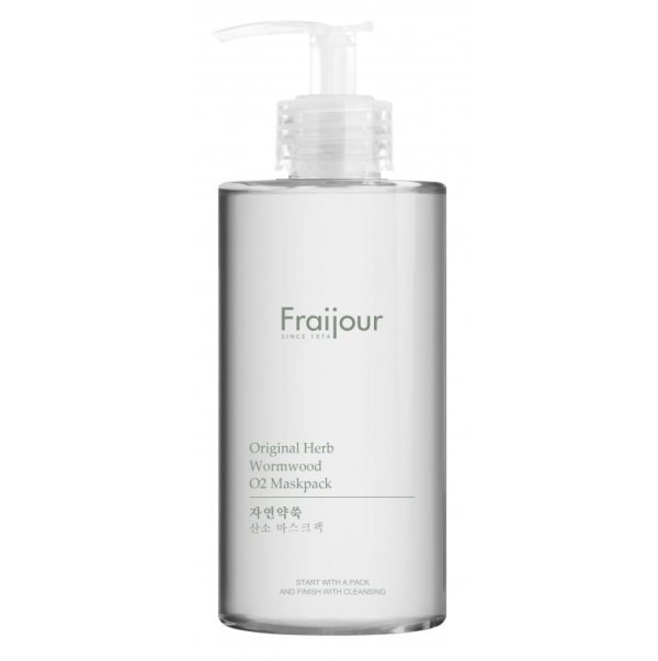 Evas Fraijour Original herb wormwood O2 Maskpack кислородная маска для лица 300 мл — изображение 4