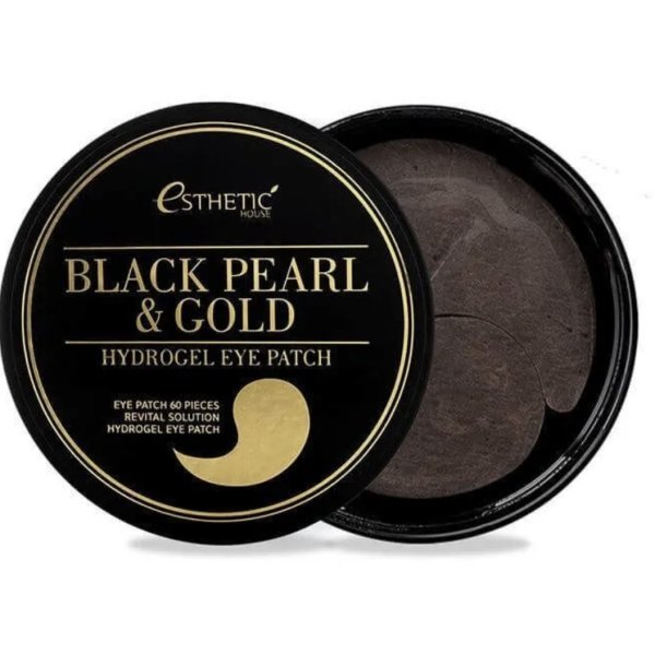 Esthetic House Гидрогелевые патчи Чёрный жемчуг с золотом Black Pearl&Gold eye patch — изображение 4