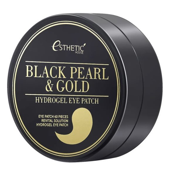 Esthetic House Гидрогелевые патчи Чёрный жемчуг с золотом Black Pearl&Gold eye patch — изображение 3