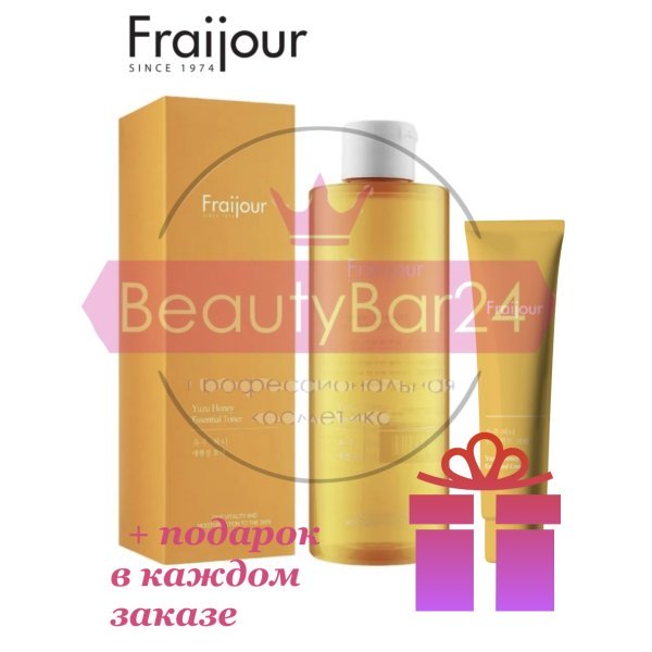 Evas Fraijour Yuzu Honey Essential Toner тонер для лица мандарин Юдзу и прополис 250 мл — изображение 2