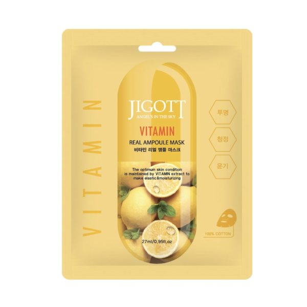 Jigott Тканевая маска для лица Витамин Vitamin Real Ampoule Mask 1 шт